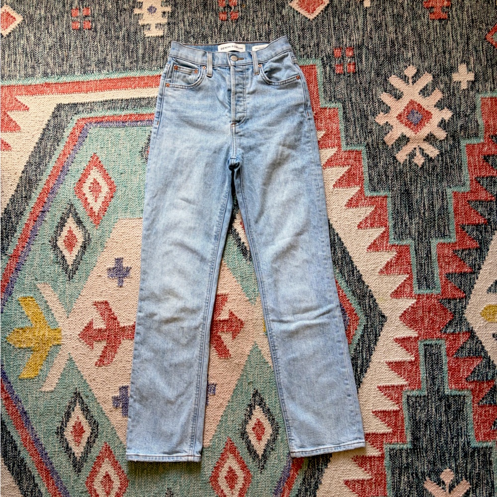 Aritzia Denim Forum The Lola high rise skinny straight leg jeans, size 23 x 28